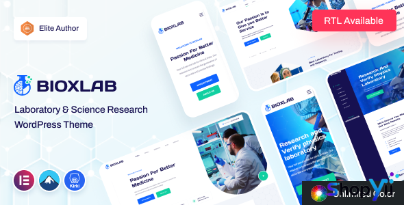 Bioxlab v1.0.3 - Laboratory & Science Research WordPress Theme