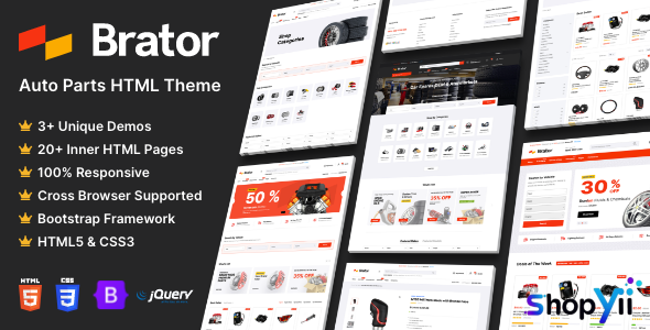 Brator v1.0 - Auto Parts HTML Template