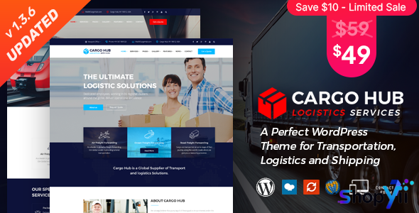 Cargo HUB v1.3.2 - Transportation and Logistics WordPress Theme