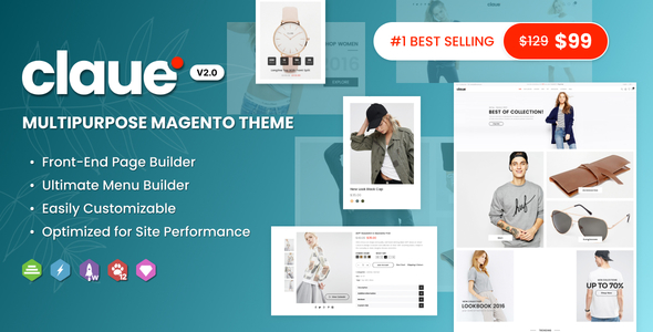 Claue v2.1.18 - Clean and Minimal Magento Theme