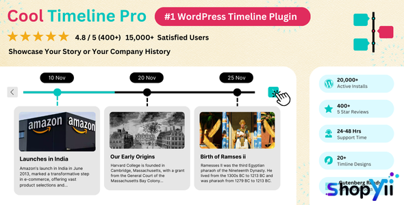 Cool Timeline Pro v3.3.4 - WordPress Timeline Plugin