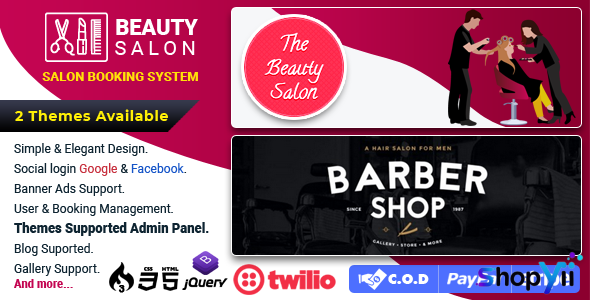 Salon Booking Management System v1.3.0
