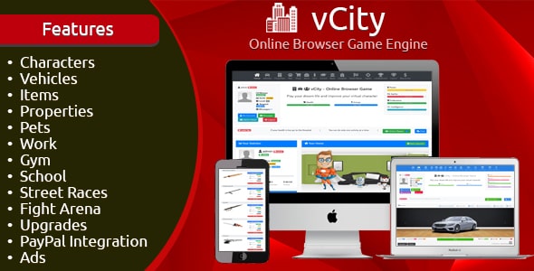 vCity v2.1 - Online Browser Game Engine