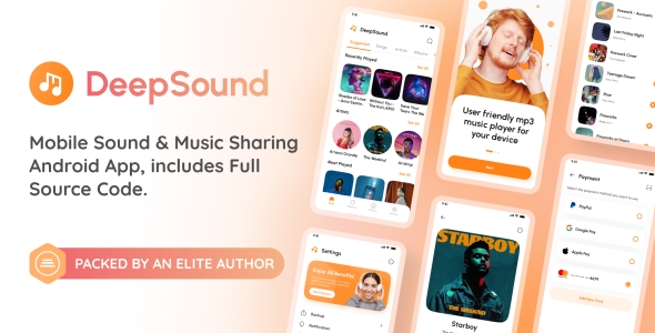 DeepSound Android v1.5 - Mobile Sound & Music Sharing Platform Mobile Android Application
