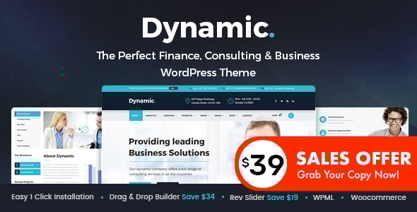 Dynamic v2.6 - Finance and Consulting Business WordPress Theme