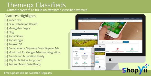 Themeqx v5.0 - Advanced PhP Laravel Classified ads cms
