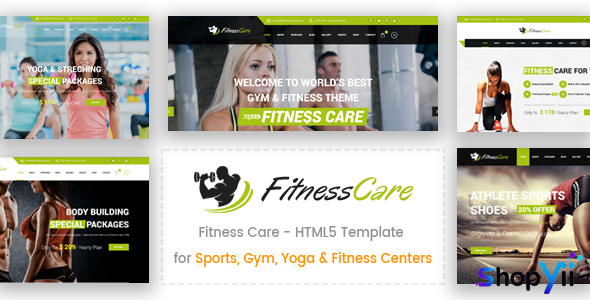 Fitness Care - Gym and Sports HTML5 Template