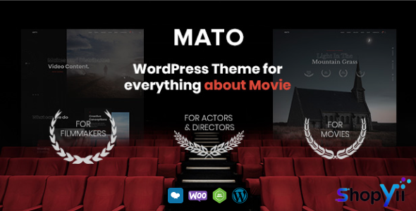 Mato v1.2.4 - Movie Studios and Filmmakers WordPress Theme
