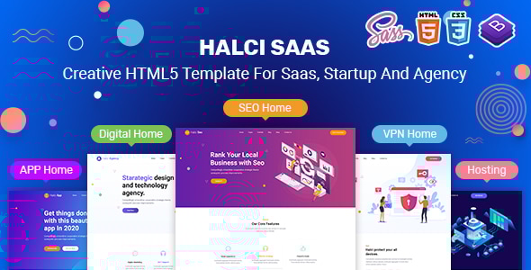 HalciSaas v1.0 - Creative HTML5 Template for Saas, Startup & Agency