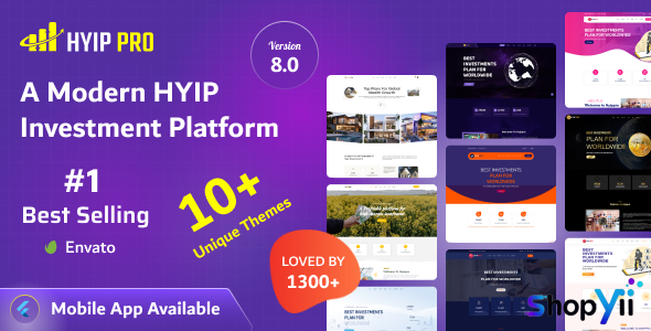 HYIP PRO v4.1 - A Modern HYIP Investmet Platform - nulled