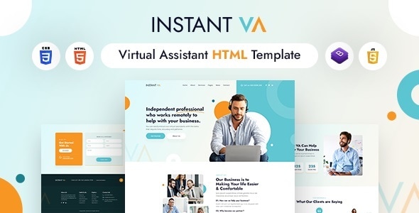 Instant VA v1.0 - Virtual Assistant HTML Template