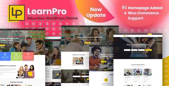 LearnPro v1.0 - Online Course Education WordPress Theme
