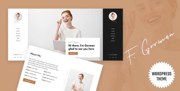 Gorman v1.0 - Personal Portfolio WordPress Theme