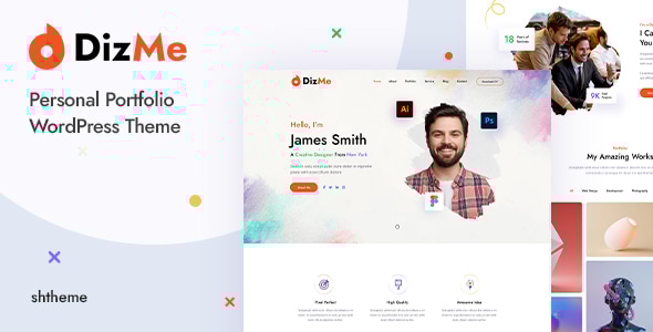 Dizme v1.0 - Personal Portfolio WordPress Theme