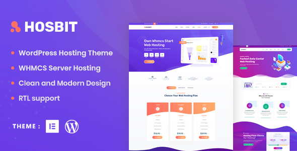 Hosbit v1.0 - WHMCS & Hosting WordPress Theme