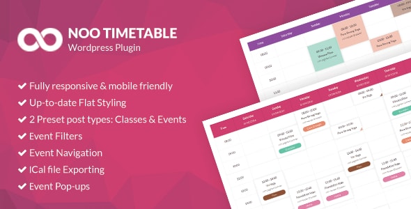 Noo Timetable v2.0.6.2 - Responsive Calendar & Auto Sync