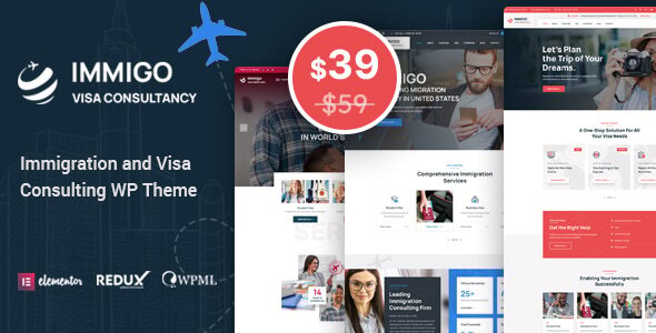 Immigo v1.3 - immigration and Visa Consulting WordPress Theme
