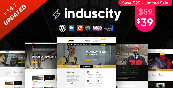 Induscity v1.2.5 - Factory and Manufacturing WordPress Theme