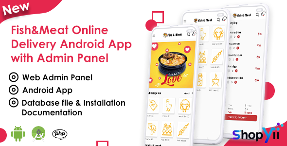 Fish And Meat Online Delivery Android App with Interactive Admin Panel v1.1