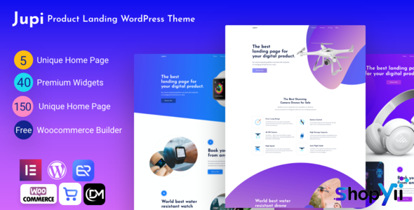 Jupi v1.4.0 - Product Landing WordPress Theme