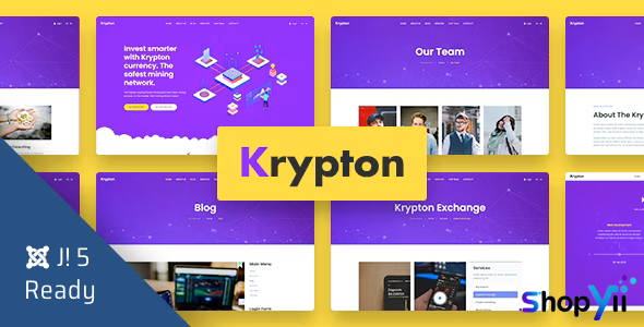 Krypton v1.0 - Bitcoin Crypto Currency Joomla Template