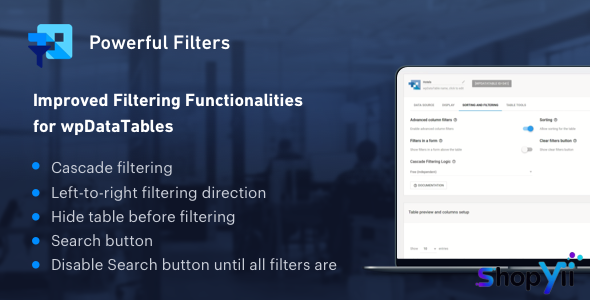 Powerful Filters for wpDataTables v1.1