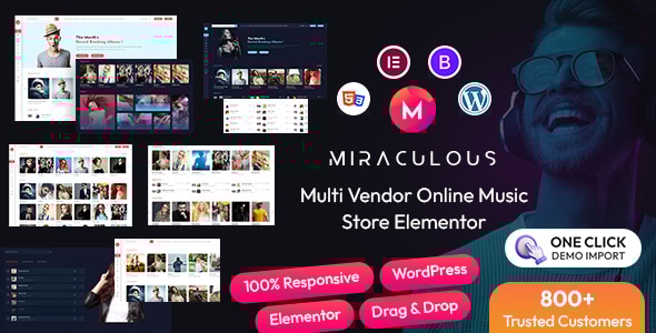 Miraculous v1.0.9 - Online Music Store WordPress Theme