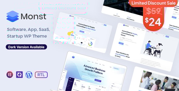 Monst v1.0.1 - Saas Startup WordPress Theme