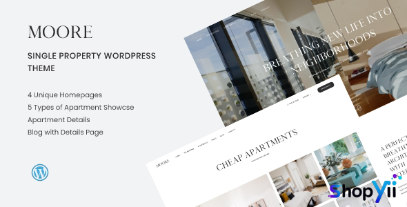 Moore v1.0.8 - Single Property WordPress Theme
