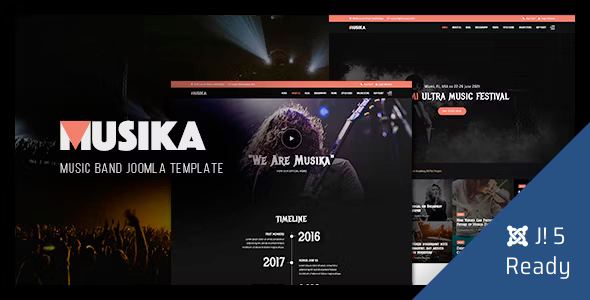 Musika v2.0.0 - Music Festival & Band Joomla Template