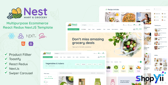 Nest v4.0 - React Redux NextJS Multipurpose Ecommerce Template