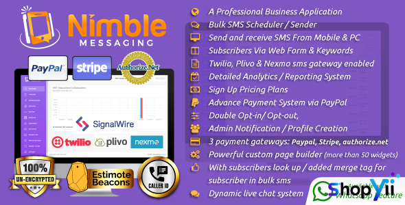 Nimble Messaging v1.5.1 - Professional SMS Marketing Application For Business - nulled