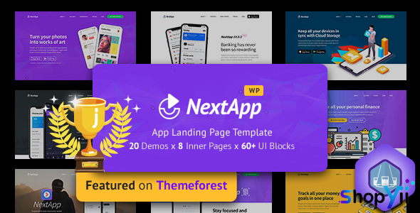 Nextapp v1.4.3.1 - App Landing Page WordPress Theme