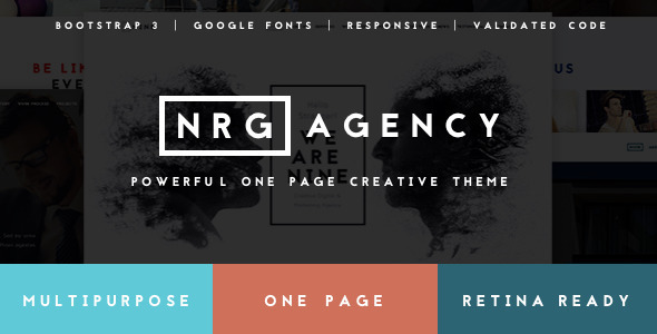 NRGagency v1.9.1 - Creative One-Page Agency Theme