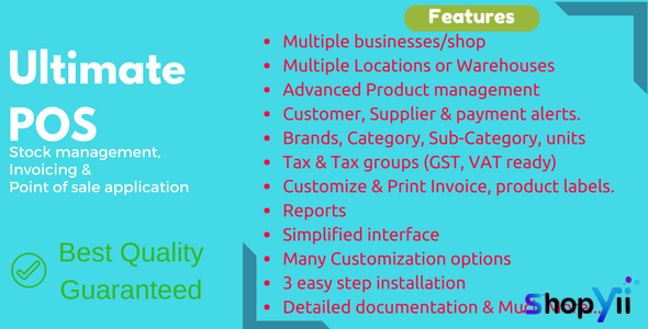 Ultimate POS v5.0 - Best ERP, Stock Management, Point of Sale & Invoicing application - nulled