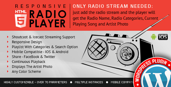 Radio Player Shoutcast & Icecast v3.3.3