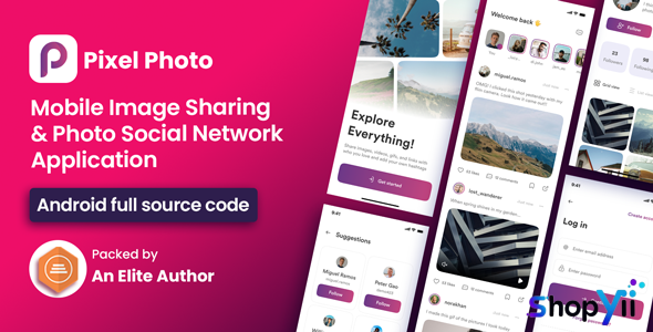 PixelPhoto Android v1.8.3 - Mobile Image Sharing & Photo Social Network Application