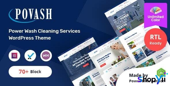 Povash v3.0.0 - Power Wash WordPress Theme + RTL