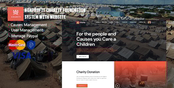 Charity v1.1 - Nonprofit Charity System with Website
