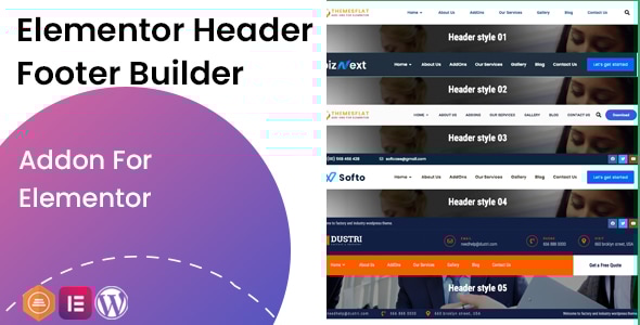 Elementor Header Footer Builder v1.0.2 - Addon