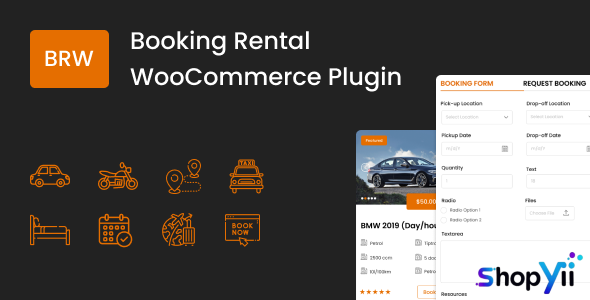 BRW v1.1.0 - Booking Rental Plugin WooCommerce