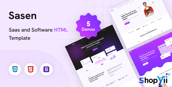 Sasen - Saas and Software HTML Template