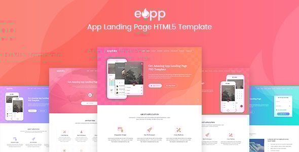 eApp v1.0 - 5 in 1 App Landing Page