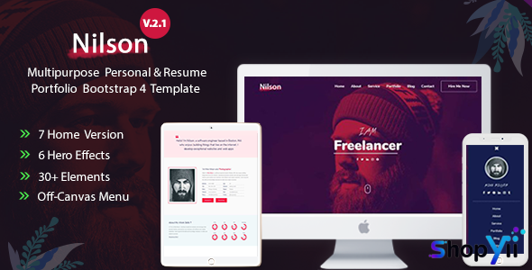 Nilson v2.1 - Multipurpose Personal Resume & Portfolio Template