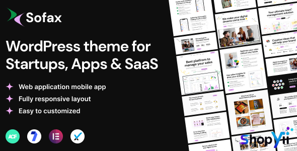 Sofax v1.0.2 - Software & Startup WordPress Theme