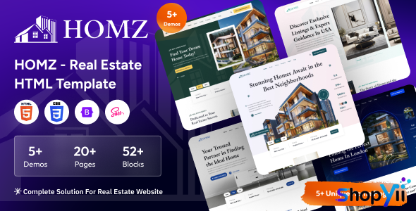 Homz - Real Estate HTML Template