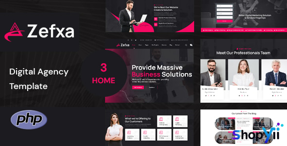 Zefxa - Digital Agency PHP Template
