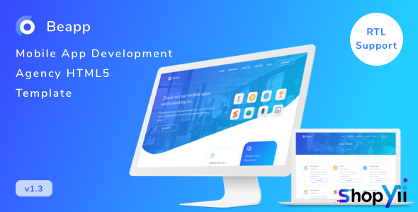 Beapp v1.0 - Mobile App Development Agency HTML5 Template + RTL Support