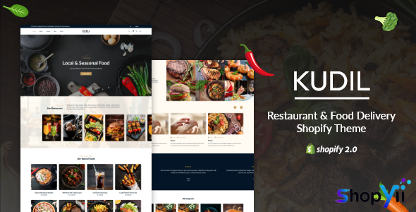 Kudil v1.1 - Restaurant Menu, Food eCommerce Store Shopify Theme