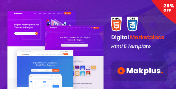 Makplus v1.0 - Digital Marketplace HTML5 Template